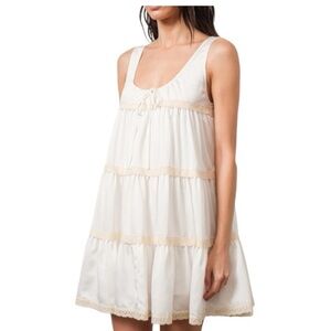 LOUCIA Tiered Lace Babydoll Dress